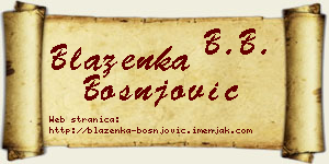 Blaženka Bošnjović vizit kartica